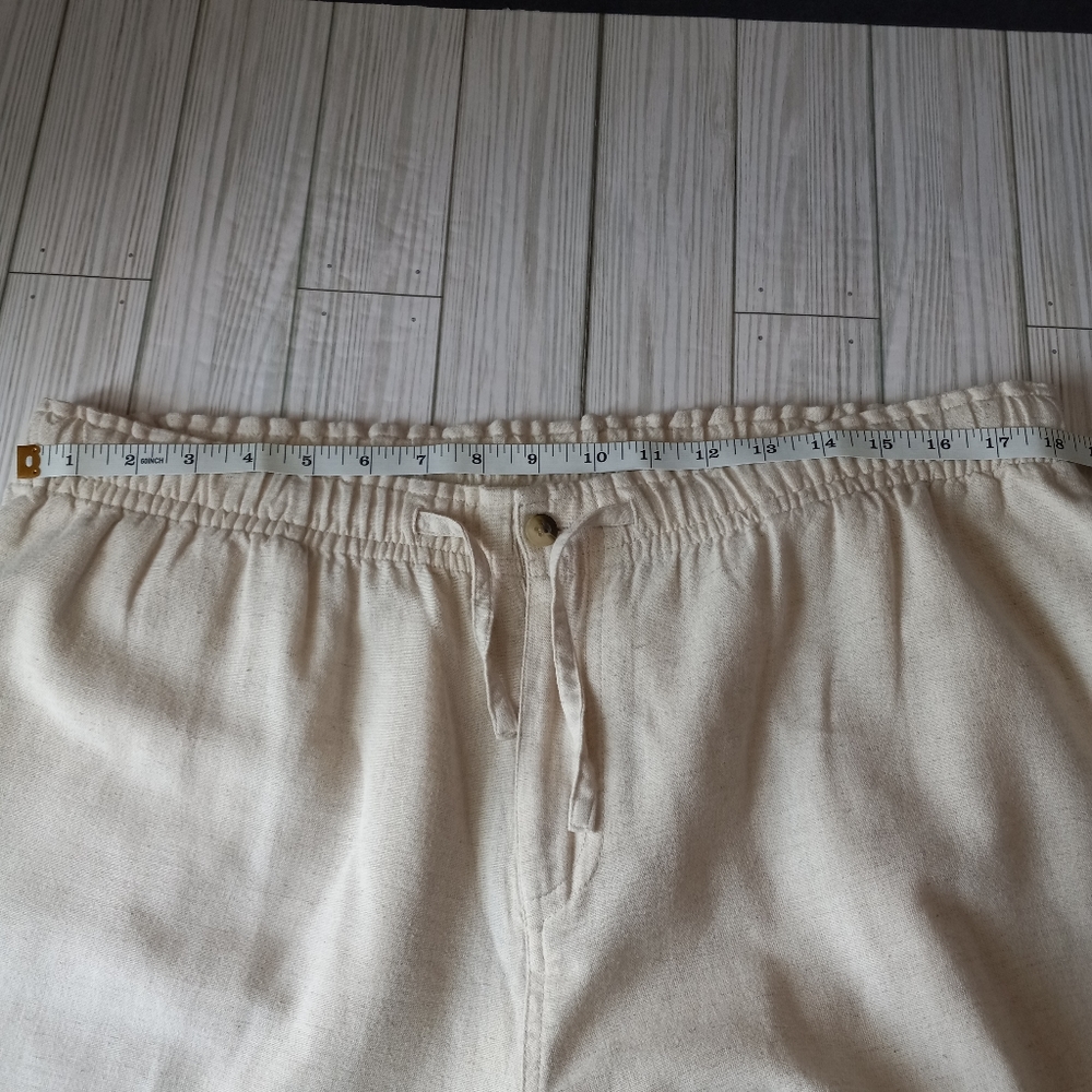 La Moda Beach Wear Cotton Flax Linen Blend Lagenlook Pants - Picture 4 of 6